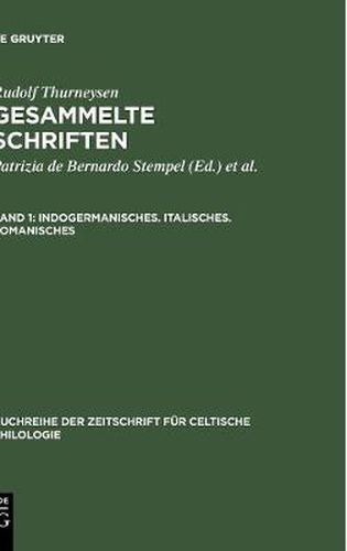 Cover image for Indogermanisches. Italisches. Romanisches