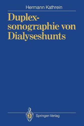 Cover image for Duplexsonographie von Dialyseshunts