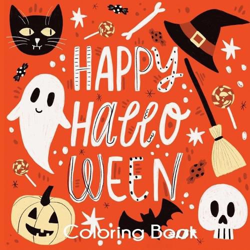 Cover image for Happy Halloween Coloring Book: Cute Halloween Coloring Pages for Kids