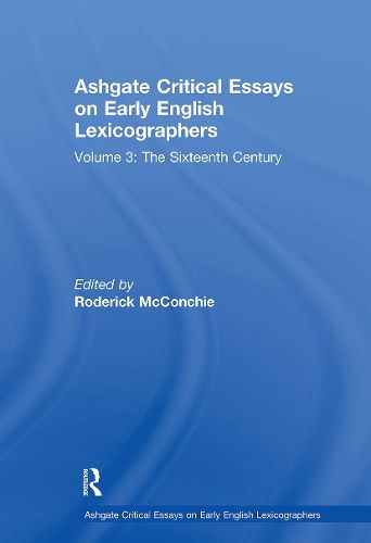 Cover image for Ashgate Critical Essays on Early English Lexicographers