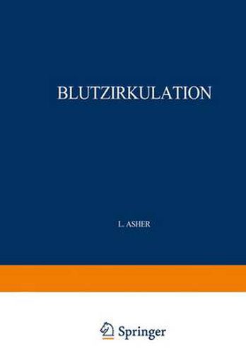 Cover image for Blutzirkulation. 2 Teile. 1926/27