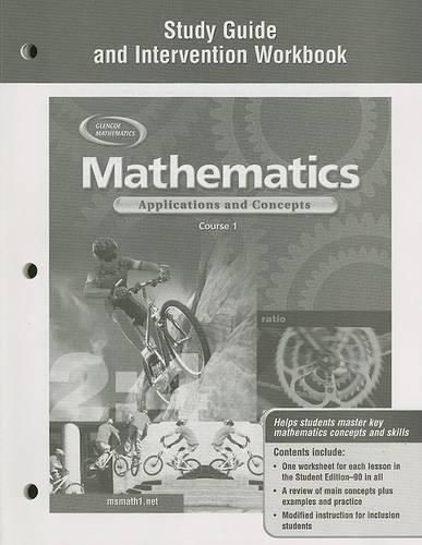 Cover image for Mathematics: Applications and Concepts, Course 1, Study Guide and Intervention Workbook