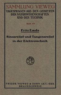 Cover image for Sinusrelief Und Tangensrelief in Der Elektrotechnik