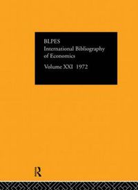 Cover image for IBSS: Economics: 1972 Volume 21