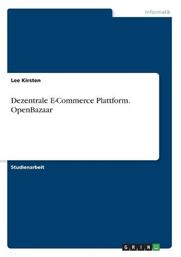 Dezentrale E-Commerce Plattform. OpenBazaar