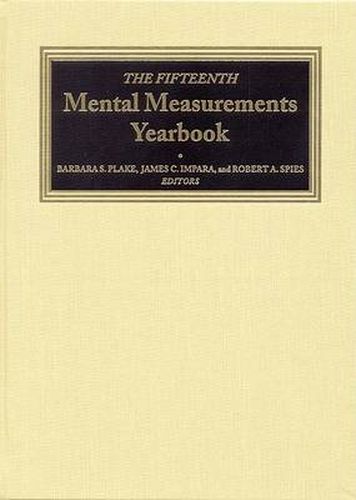 Cover image for The Fifteenth Mental Measurements Yearbook