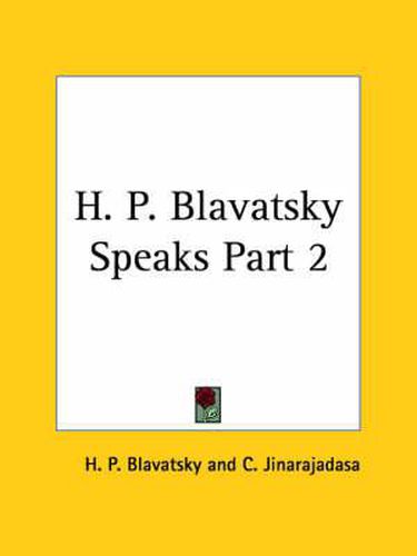 Cover image for H.P.B. Speaks
