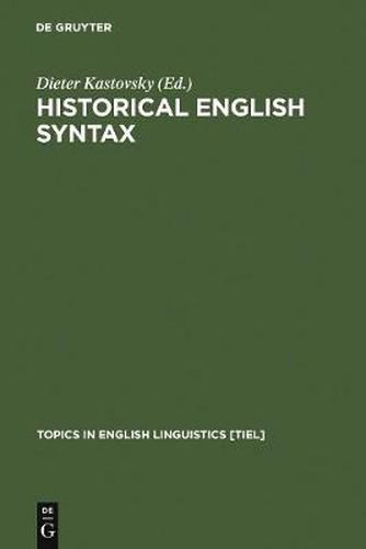 Cover image for Historical English Syntax