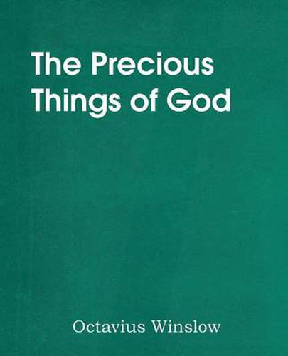 Cover image for The Precious Things of God