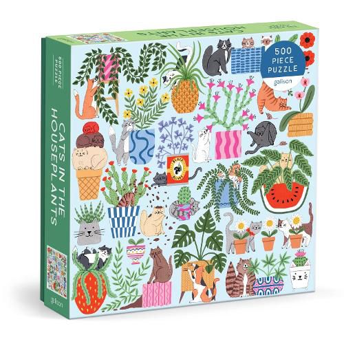 Cover image for Cats in the Houseplants 500 Piece Puzzle