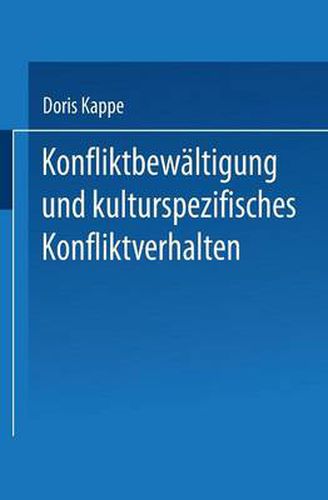 Cover image for Konfliktbewaltigung Und Kulturspezifisches Konfliktverhalten