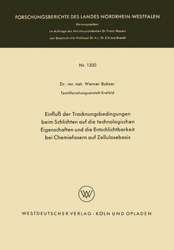 Cover image for Einfluss Der Trocknungsbedingungen Beim Schlichten Auf Die Technologischen Eigenschaften Und Die Entschlichtbarkeit Bei Chemiefasern Auf Zellulosebasis