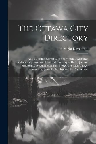 Cover image for The Ottawa City Directory