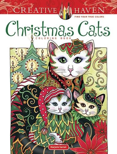 Cover image for Creative Haven Christmas Cats Coloring Book