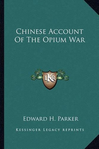 Cover image for Chinese Account of the Opium War