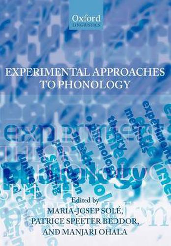 Cover image for Experimental Approaches to Phonology