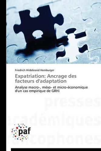 Cover image for Expatriation: Ancrage Des Facteurs d'Adaptation