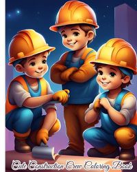 Cover image for Cute Construction Crew Coloring Book