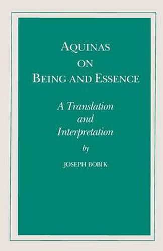 Cover image for Aquinas on Being and Essence: A Translation and Interpretation