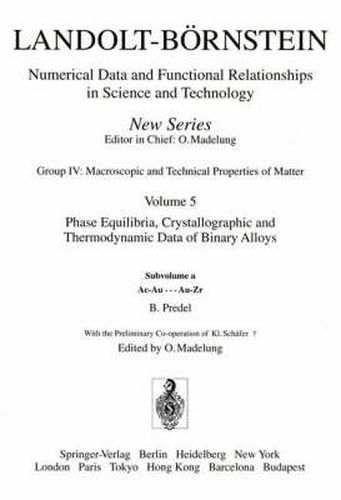 Cover image for Ac-Au ... Au-Zr