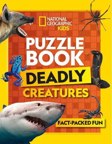 Cover image for Puzzle Book Deadly Creatures: Brain-Tickling Quizzes, Sudokus, Crosswords and Wordsearches