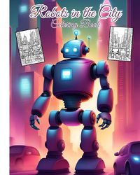 Cover image for Robots in the City Coloring Book For Children