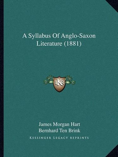 A Syllabus of Anglo-Saxon Literature (1881)