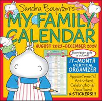 Cover image for Sandra Boynton's My Family Calendar 17-Month 2023-2024 Family Wall Calendar