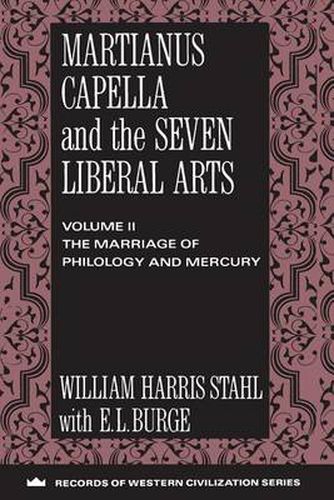 Cover image for Martianus Capella and the Seven Liberal Arts