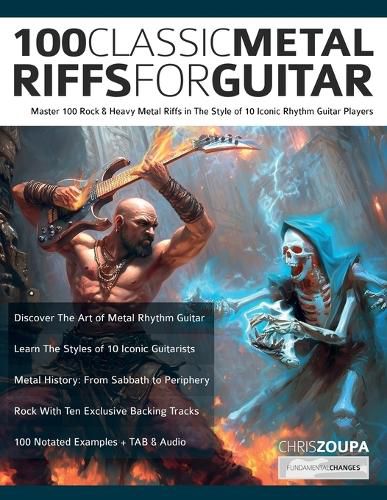 Cover image for 100 Classic Metal Riffs For Guitar