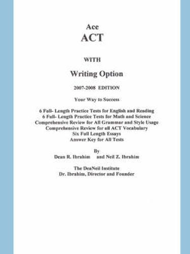 Cover image for Ace ACT with Writing Option