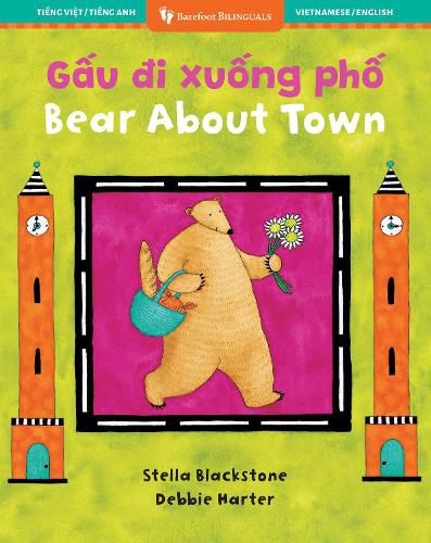 Cover image for Bear About Town (Bilingual Vietnamese & English)