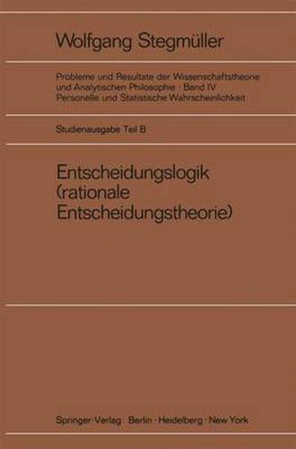 Cover image for Entscheidungslogik: (rationale Entscheidungstheorie)