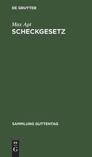 Cover image for Scheckgesetz