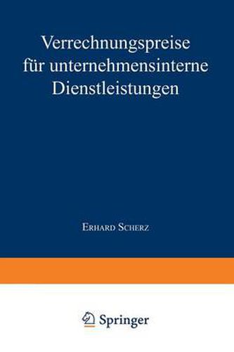 Cover image for Verrechnungspreise Fur Unternehmensinterne Dienstleistungen