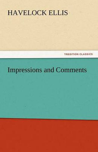 Cover image for Impressions and Comments