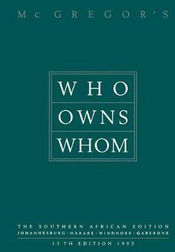 Cover image for Who Owns Whom: The Southern African Edition