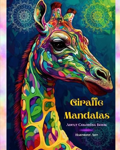 Cover image for Giraffe Mandalas - Adult Coloring Book - Anti-Stress and Relaxing Mandalas to Promote Creativity