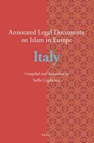 Cover image for Annotated Legal Documents on Islam in Europe: Italy