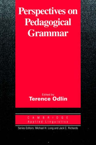 Cover image for Perspectives on Pedagogical Grammar