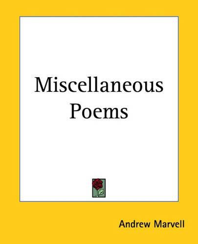Cover image for Miscellaneous Poems