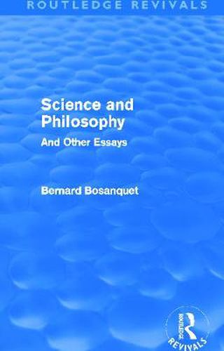 Cover image for Science and Philosophy: And Other Essays