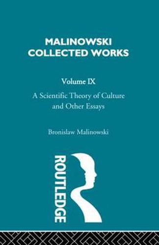 Cover image for A Scientific Theory of Culture and Other Essays: [1944]
