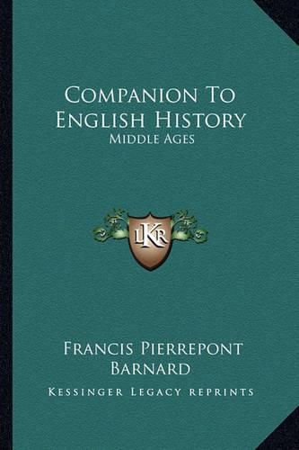Cover image for Companion to English History: Middle Ages