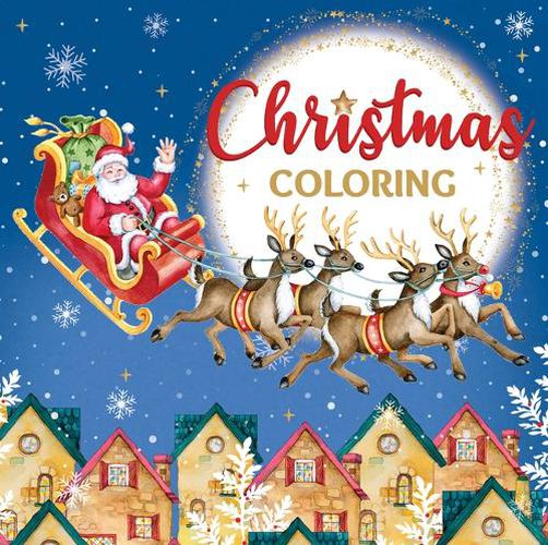 Cover image for Christmas Coloring (Santa Sleigh Cover - Keepsake Coloring Book)