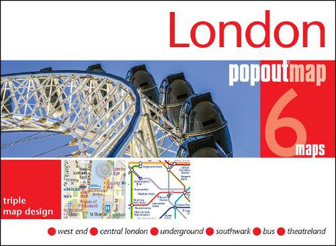 Cover image for London PopOut Map: 3 PopOut maps in one handy, pocket-size format