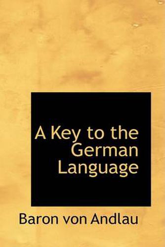 Cover image for A Key to the German Language