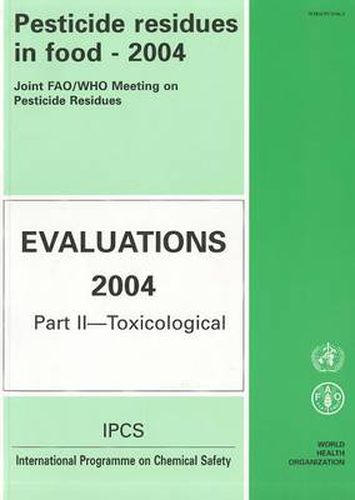 Cover image for Pesticide Residues in Food: Evaluations