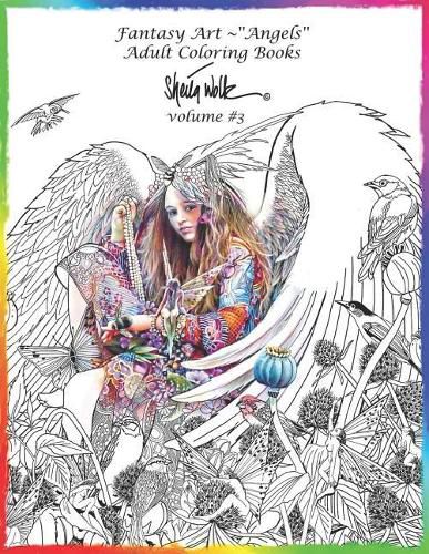 Cover image for Angel-Fantasy Art Adult Coloring Book -Sheila Wolk Volume #3