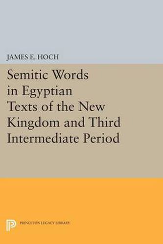 Cover image for Semitic Words in Egyptian Texts of the New Kingdom and Third Intermediate Period